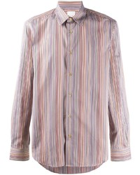 Chemise à manches longues à rayures verticales multicolore Paul Smith