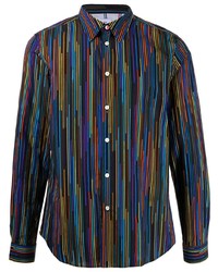 Chemise à manches longues à rayures verticales multicolore PS Paul Smith