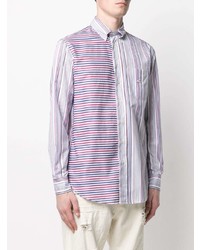 Chemise à manches longues à rayures verticales multicolore Etro