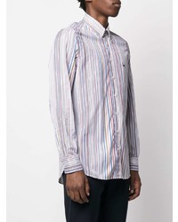 Chemise à manches longues à rayures verticales multicolore Etro