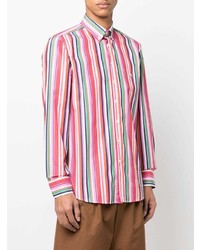 Chemise à manches longues à rayures verticales multicolore Etro