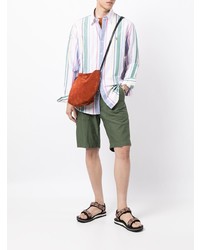Chemise à manches longues à rayures verticales multicolore Lauren Ralph Lauren