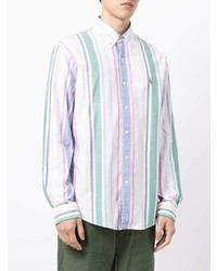 Chemise à manches longues à rayures verticales multicolore Lauren Ralph Lauren