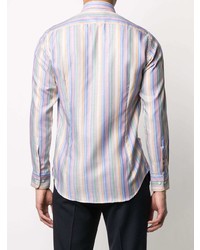 Chemise à manches longues à rayures verticales multicolore Etro