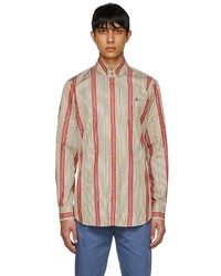 Chemise à manches longues à rayures verticales multicolore Vivienne Westwood
