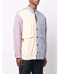 Chemise à manches longues à rayures verticales multicolore Tommy Hilfiger