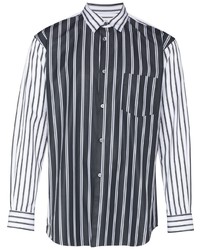 Chemise à manches longues à rayures verticales noire et blanche Comme Des Garcons SHIRT