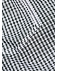 Chemise à manches longues à rayures verticales noire et blanche Maison Margiela