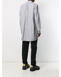 Chemise à manches longues à rayures verticales noire et blanche JohnUNDERCOVE