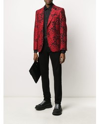 Chemise à manches longues à rayures verticales noire Dolce & Gabbana