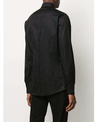 Chemise à manches longues à rayures verticales noire Dolce & Gabbana