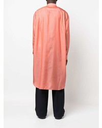 Chemise à manches longues à rayures verticales orange Comme Des Garcons Homme Plus