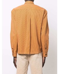 Chemise à manches longues à rayures verticales orange Kenzo