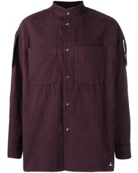 Chemise à manches longues à rayures verticales pourpre foncé Vivienne Westwood