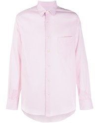 Chemise à manches longues à rayures verticales rose Cobra S.C.