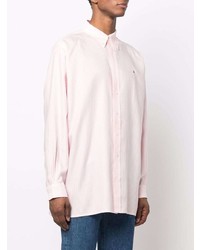 Chemise à manches longues à rayures verticales rose Acne Studios