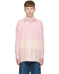 Chemise à manches longues à rayures verticales rose Eytys