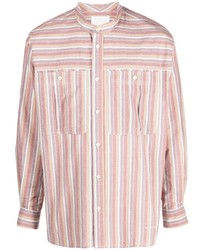 Chemise à manches longues à rayures verticales rose MARANT