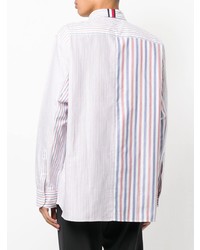 Chemise à manches longues à rayures verticales rose Tommy Hilfiger