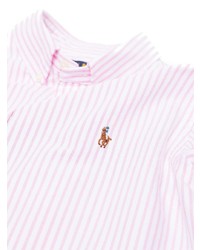 Chemise à manches longues à rayures verticales rose Polo Ralph Lauren