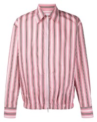 Chemise à manches longues à rayures verticales rose PT TORINO