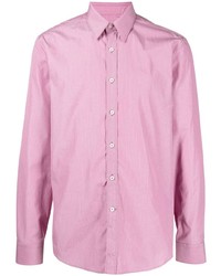 Chemise à manches longues à rayures verticales rose Salvatore Ferragamo