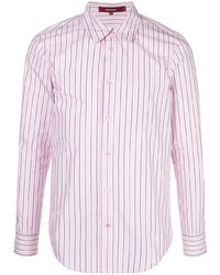 Chemise à manches longues à rayures verticales rose Sies Marjan