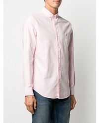 Chemise à manches longues à rayures verticales rose Polo Ralph Lauren