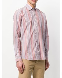 Chemise à manches longues à rayures verticales rose Etro