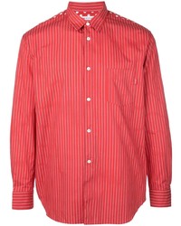 Chemise à manches longues à rayures verticales rouge Supreme