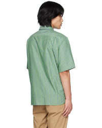 Chemise à manches longues à rayures verticales vert menthe Acne Studios