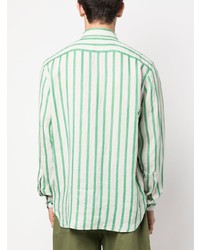 Chemise à manches longues à rayures verticales vert menthe Closed