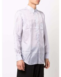 Chemise à manches longues à rayures verticales violet clair Comme Des Garcons SHIRT