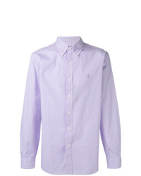 Chemise à manches longues à rayures verticales violet clair Polo Ralph Lauren