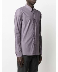 Chemise à manches longues à rayures verticales violet clair BOSS HUGO BOSS