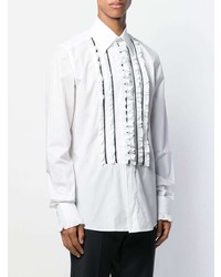 Chemise à manches longues à volants blanche Dolce & Gabbana