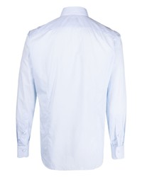 Chemise à manches longues à volants bleu clair Tagliatore