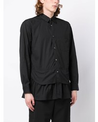 Chemise à manches longues à volants noire Comme Des Garcons SHIRT