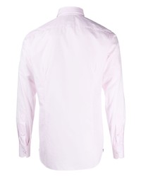 Chemise à manches longues à volants rose Tagliatore