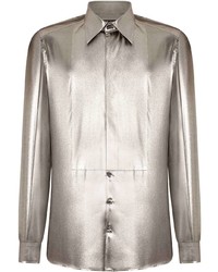 Chemise à manches longues argentée Dolce & Gabbana