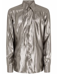 Chemise à manches longues argentée Dolce & Gabbana