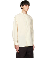 Chemise à manches longues beige Lemaire