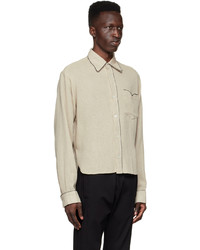 Chemise à manches longues beige Rhude