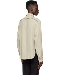 Chemise à manches longues beige Rhude