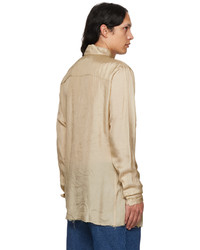 Chemise à manches longues beige Edward Cuming