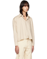 Chemise à manches longues beige Carson Wach