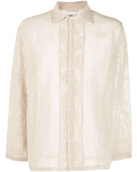 Chemise à manches longues beige Bode