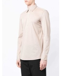 Chemise à manches longues beige BOSS