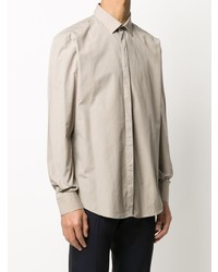 Chemise à manches longues beige Lanvin