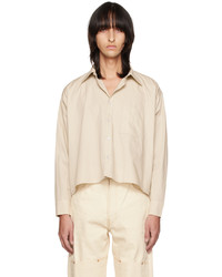 Chemise à manches longues beige Carson Wach